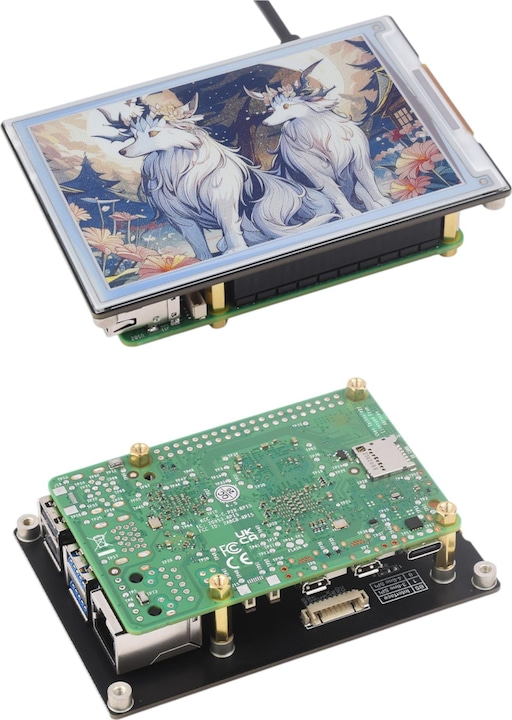 Produktbild WaveShare 600×400 4inch Farbiges E-Ink Display Raspberry HAT+