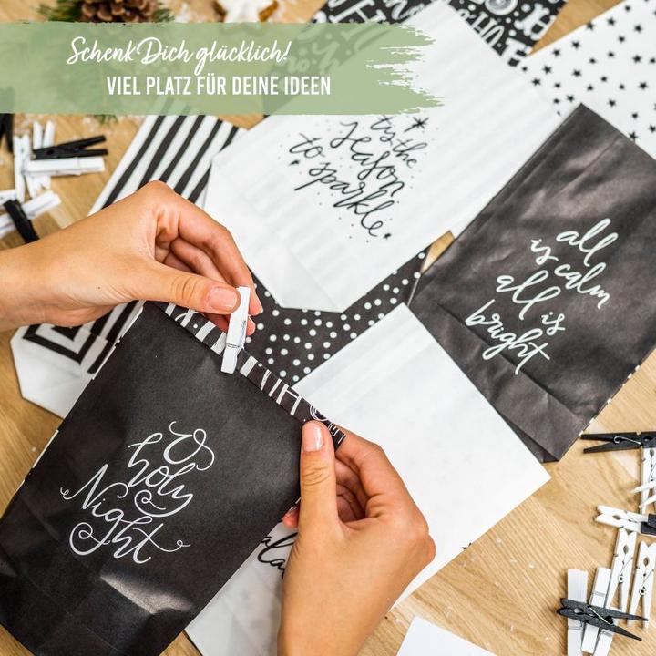 Immagine prodotto Papierdrachen Sacchetti Adv - sacchetti bianchi - con stampa nera - set 25