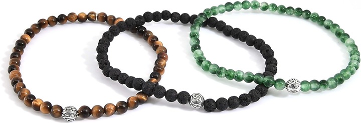 Produktbild Balibay Nelio (20.50 cm, Tigerauge, Jade, 925 Sterling Silber, Edelstein, Achat, Vulkanstein)