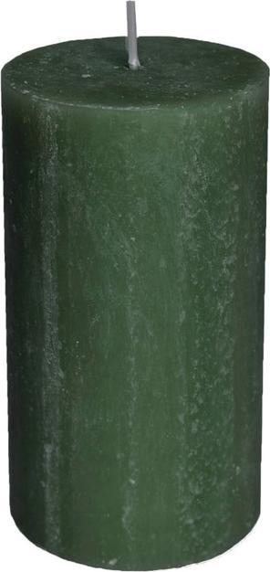müller Kerzen Stumpenkerze - Rustic - ca. 7 x 13 cm - dunkelgrün (1 Stk.)