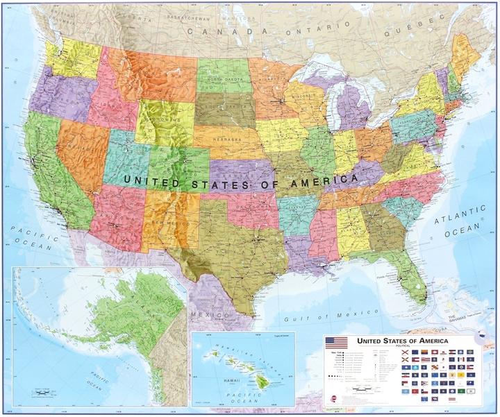 Image du produit USA political laminated