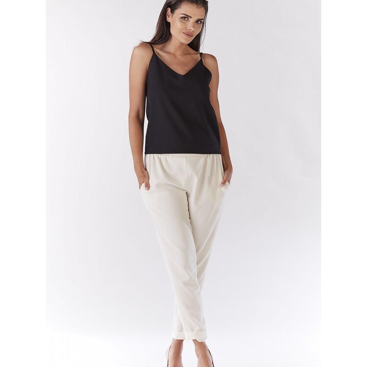 Awama, Damen, Hosen, Damen Hose, Beige, (XL)