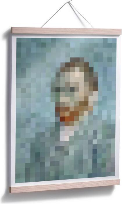 Produktbild Trenddeko Pixelart - van Gogh - Selbstbildnis 1889 (50 x 60 cm)