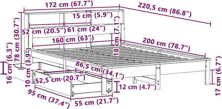 Image du produit vidaXL Bettgestell (160 x 200 cm)
