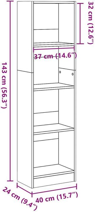 Produktbild vidaXL Claiborn (40 x 24 x 143 cm)