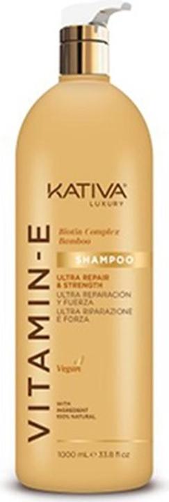 Actual product image Kativa Vitamina e Biotina y Bamboo Shampoo 1000ml (1000 ml, Liquid shampoo)
