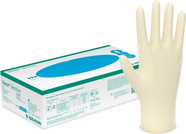 Produktbild B.Braun Sensitive Latexhandschuhe XL (90 Stk) (XL)