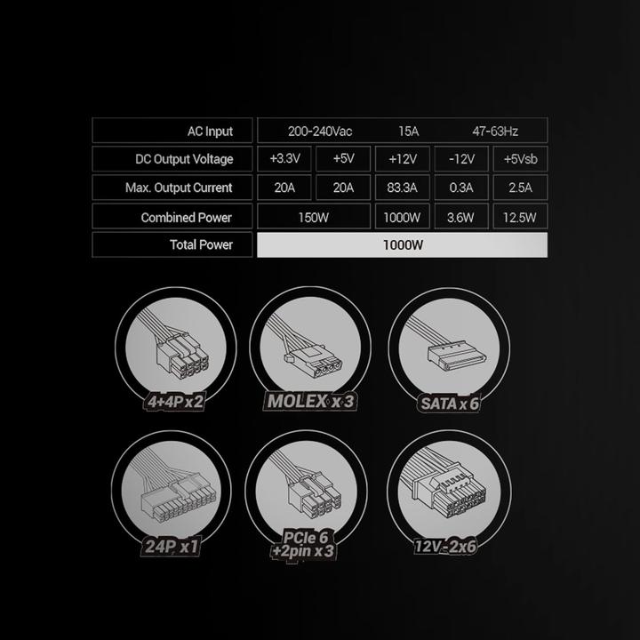 Produktbild Mars Gaming MPB1000PSIW (1000 W)