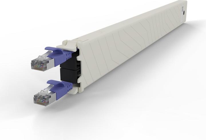 Productafbeelding PATCHBOX één / Cassette / 8RU / Cat 6A, STP, 0,8 m, violet (S/FTP, CAT6a, 0.80 m)