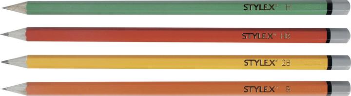 Image du produit Stylex Crayons 4 pièces sans gomme FSC 26015 (2B, B, H, HB, 4x)