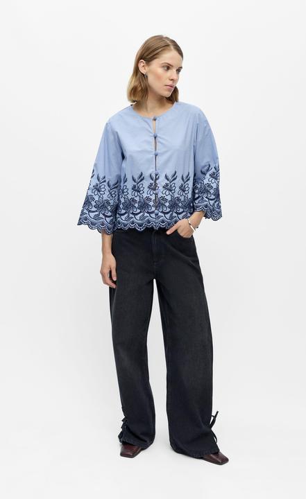 Produktbild Object Bestickte Cropped Bluse (44)