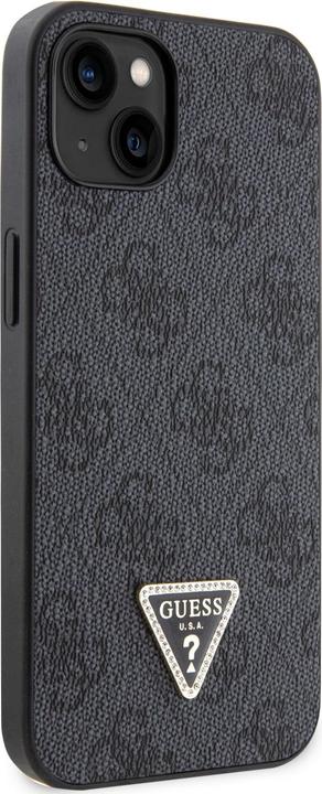 Productafbeelding Guess iPhone 15 Strass Driehoek Metalen Logo Case (Apple iPhone 15)