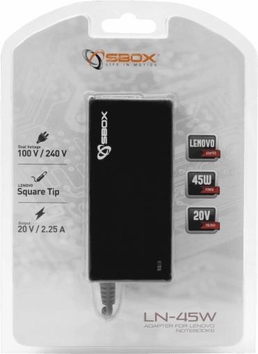 Actual product image Sbox Adapter for Lenovo notebooks LN-45W (45 W)