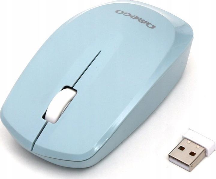 Omega MOUSE WIRELESS 1200DPI 2 4GHz OM229 USB NANO LIGHT BLUE (45867) (Kabellos)