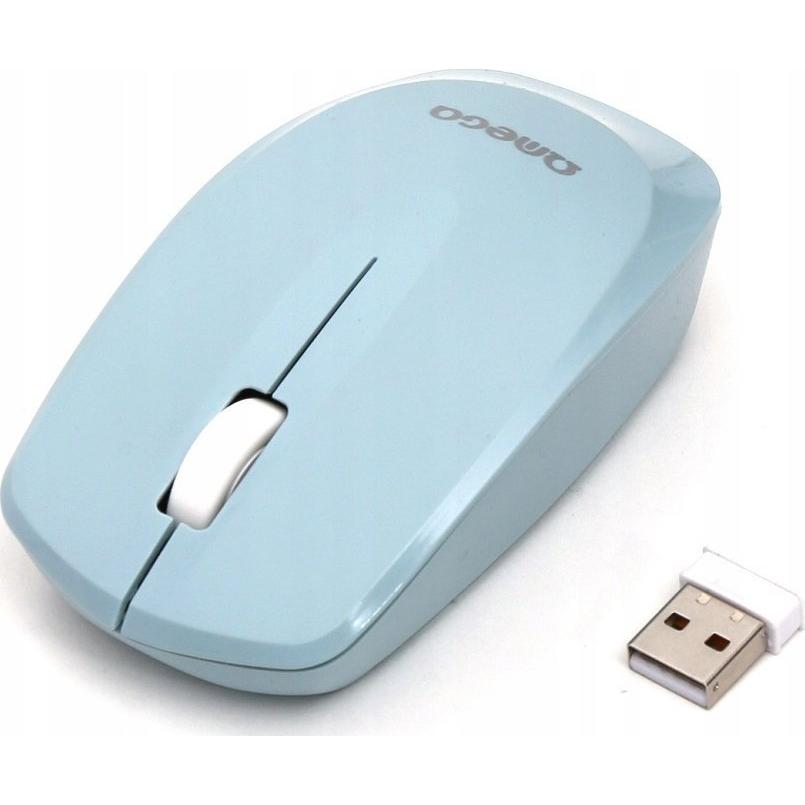 Omega MOUSE WIRELESS 1200DPI 2 4GHz OM229 USB NANO LIGHT BLUE (45867) (Senza fili), Mouse, Blu