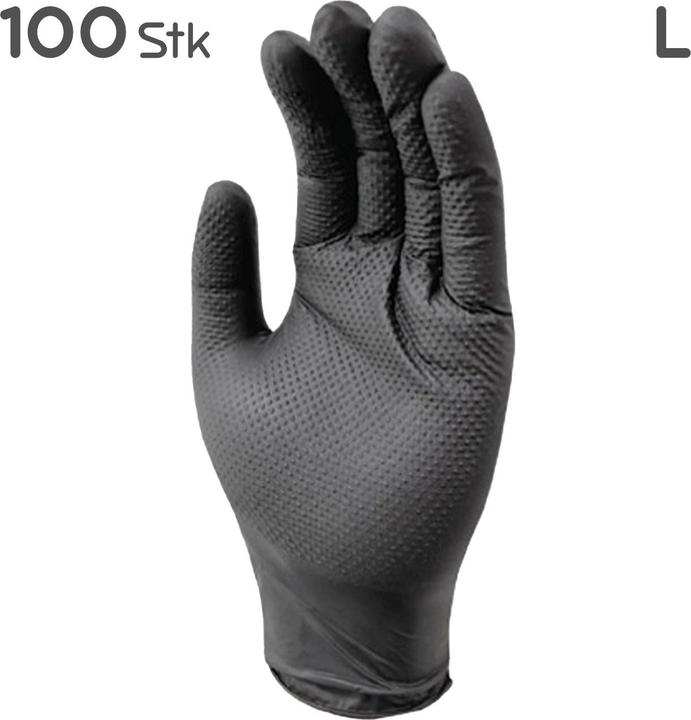 Actual product image Ulith Nitrile rubber gloves with diamond structure, 100 pcs. (L)