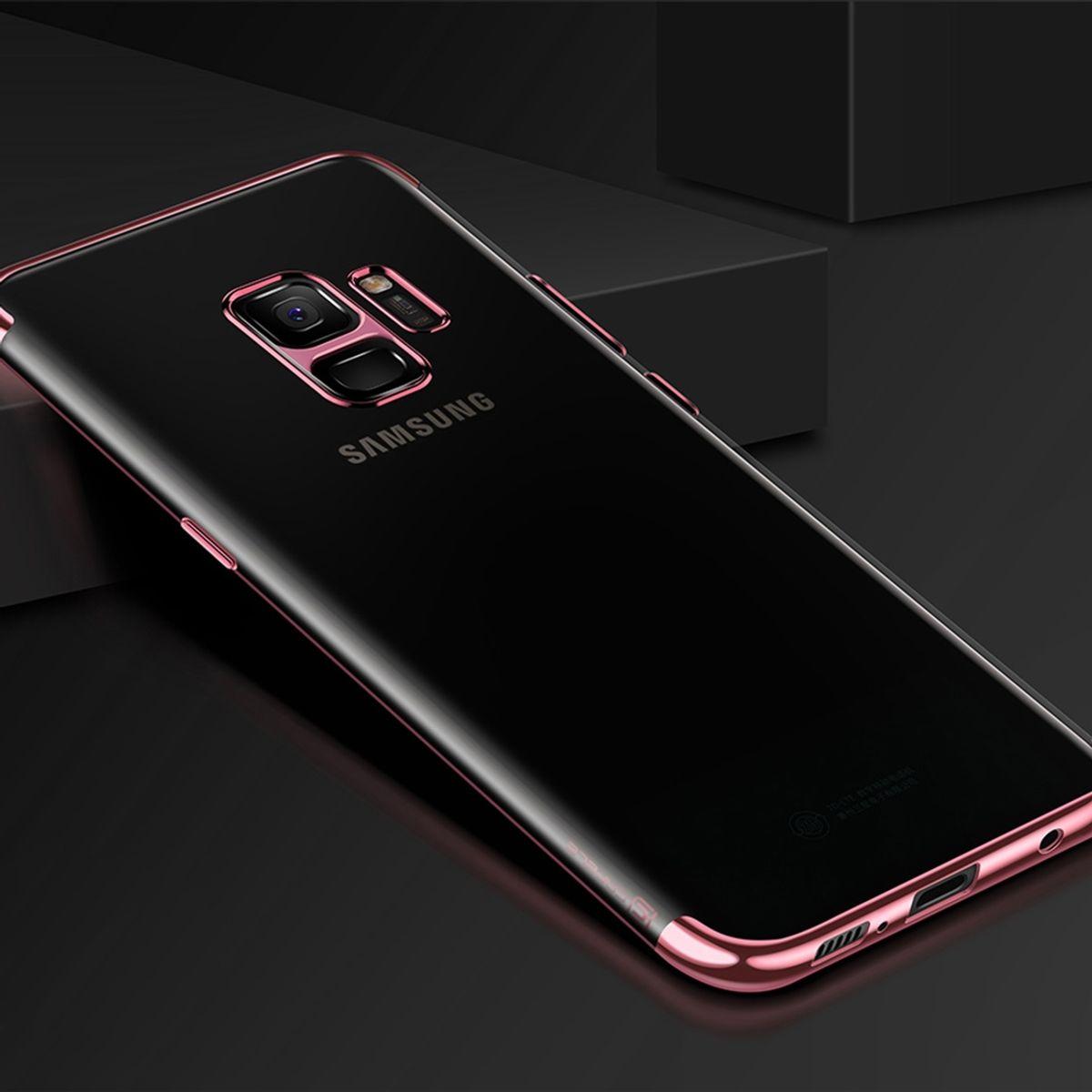 Thumbnail - König Design Handy Hülle Schutz Case für Samsung Galaxy S9 Durchsichtig Transparent Rose Pink (Samsung Galaxy S9+), Smar...