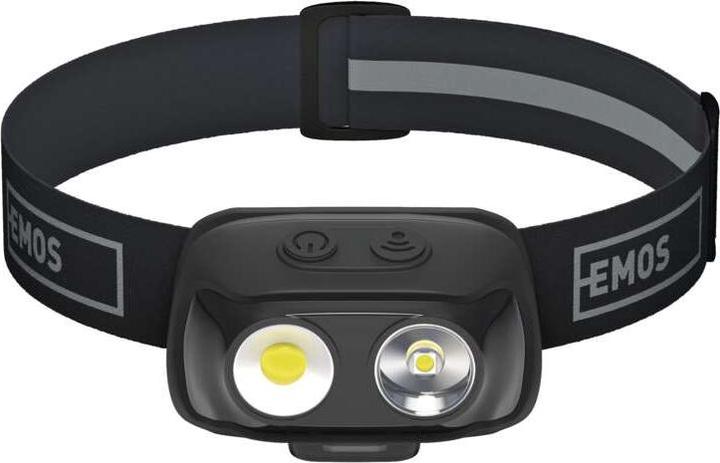 Actual product image Emos COB LED rechargeable headlamp P3542, 500lm, 130m, Li-pol 1200 mAh (500 lm)