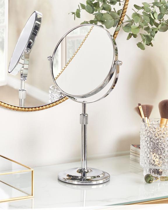 Actual product image Beliani Cosmetic mirror ø 20 cm Silver AVERYON