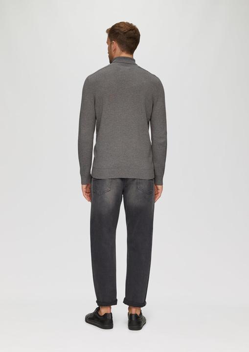 Produktbild s.Oliver Strickpullover Strukturierter Rollkragenpullover mit Naht-Details (L)