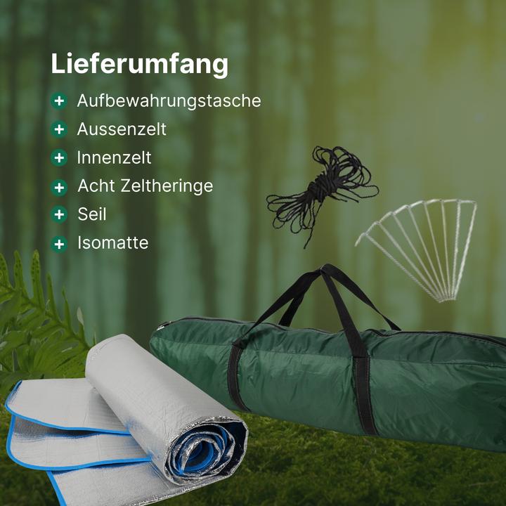 Actual product image Hermex Camping tent for 3-4 people Quick-Up tent Automatic tent Festival tent (Inflatable tent, 3.40 kg, 4 persons)