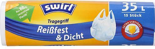 Swirl Carry handle bin liner tear & seal 35l 15pcs. (15 x, 35 l)