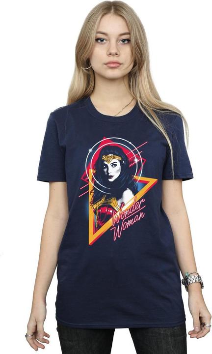 Actual product image Womens/Ladies Wonder Woman 84 Diana 80s Triangle Cotton Boyfriend T-Shirt (L)