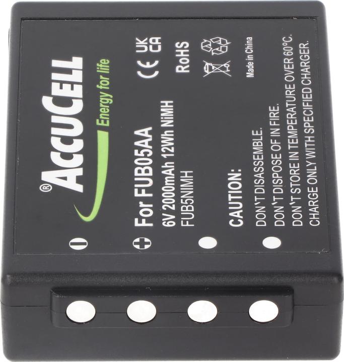 Produktbild AccuCell Akku FUB05AA Akku BA205030, FBFUB05N, BA205030, BA225000 (6 V, 2000 mAh)