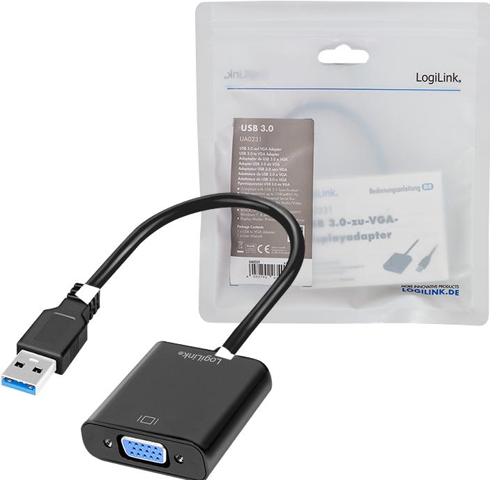 Produktbild LogiLink USB 3.0 zu VGA (VGA, 5.10 cm)