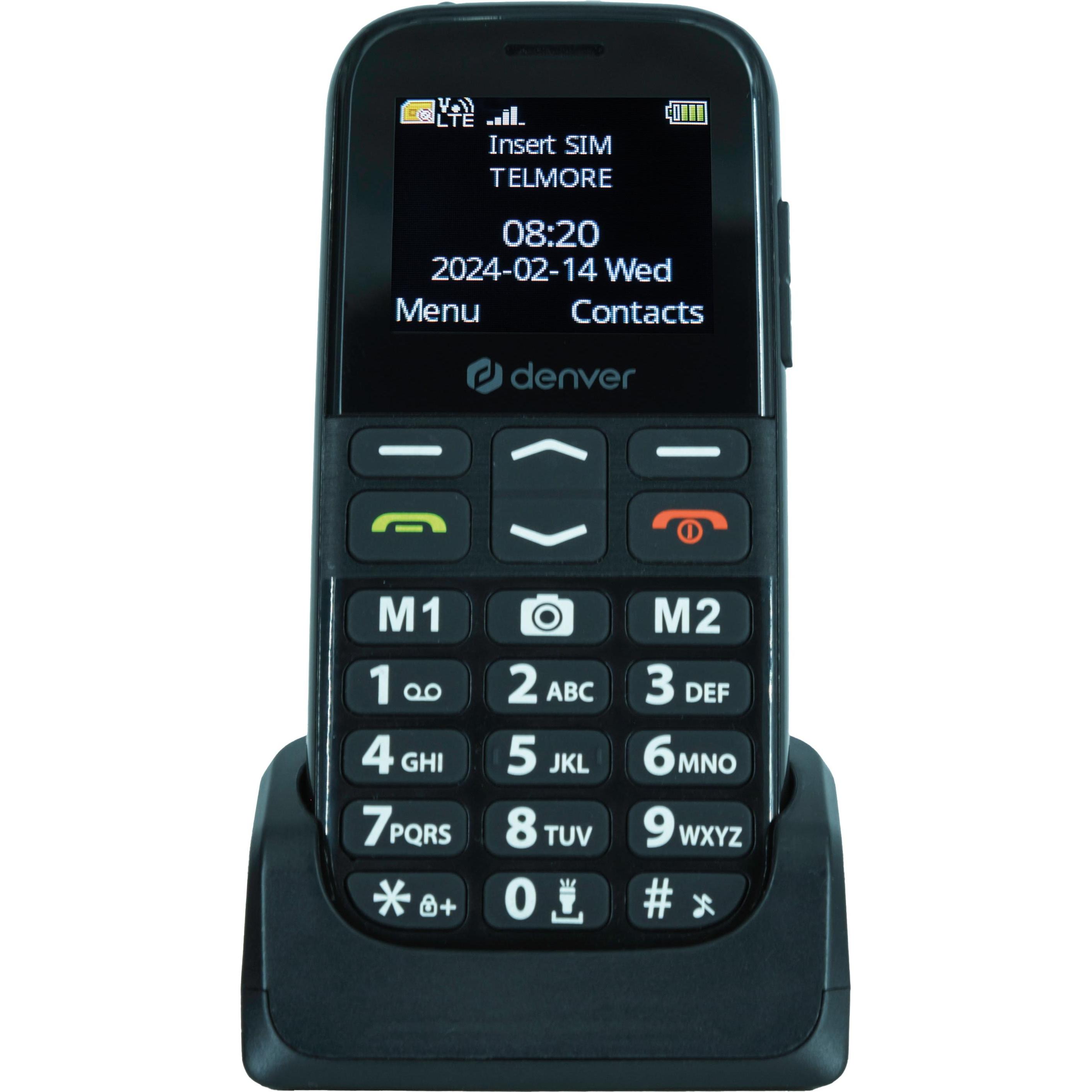 Denver BAS-18600L (1.77", 0.30 Mpx, 4G), Tastenhandy, Schwarz