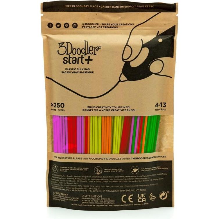 Thumbnail - 3Doodler Filament Start+ 250 neonrot neonorange neongruen neongelb neonpink/ / Neon Kompostierbarer (1 g, Mehrfarbig), 3...