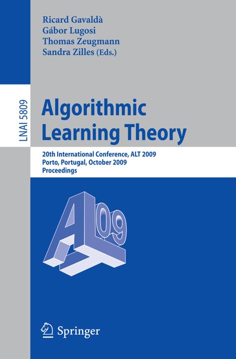 Energie-Label Algorithmic Learning Theory (Englisch, Gabor Lugosi, Ricard Gavaldà, Sandra Zilles, Thomas Zeugmann, 2009)