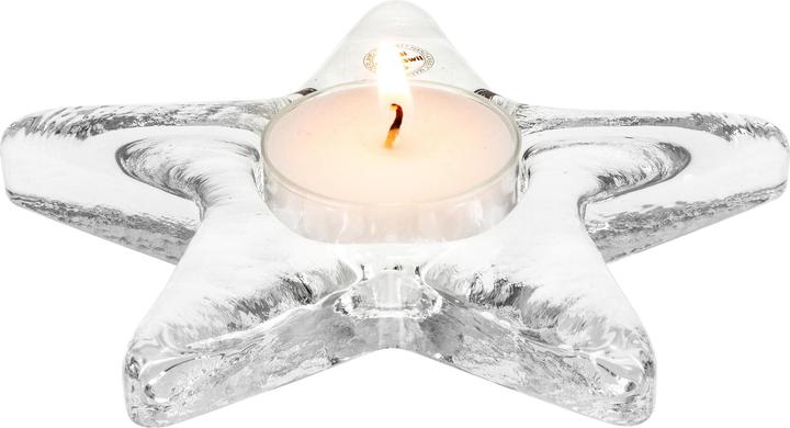 Glasi Hergiswil Teelichthalter Stellina Luce 13 cm, Transparent