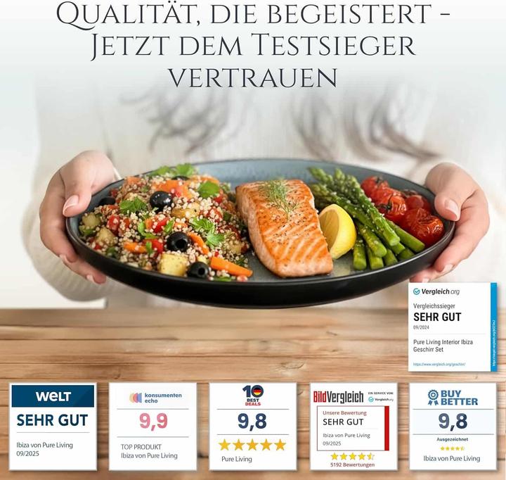 Image du produit Pure Living Service de table Ibiza en grès