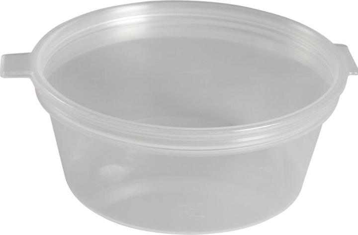 Actual product image Abena Dressing cup, Gastro, 2.5cm, Ø7cm, 60 ml, 60 ml, clear, PP, with hinged lid (100 x)