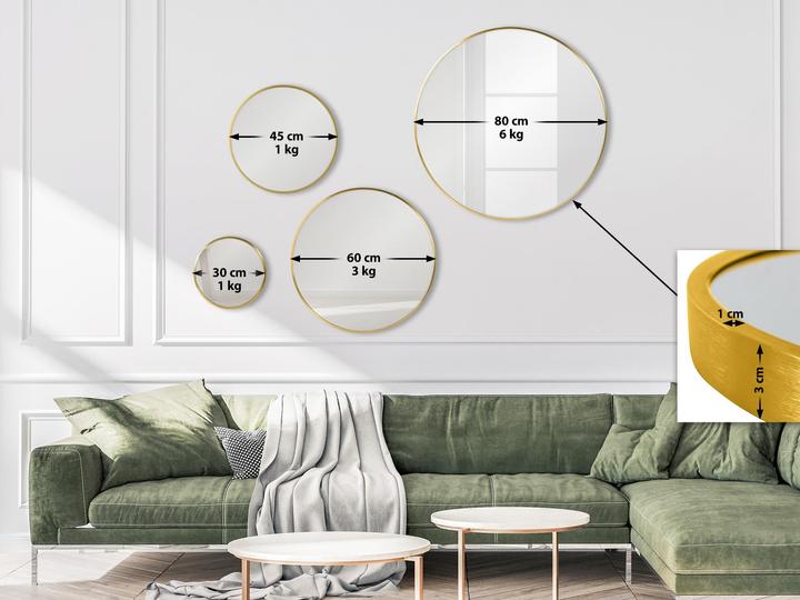 Actual product image CLP Elsie round wall mirror in 4 sizes, for living room, bedroom or bathroom