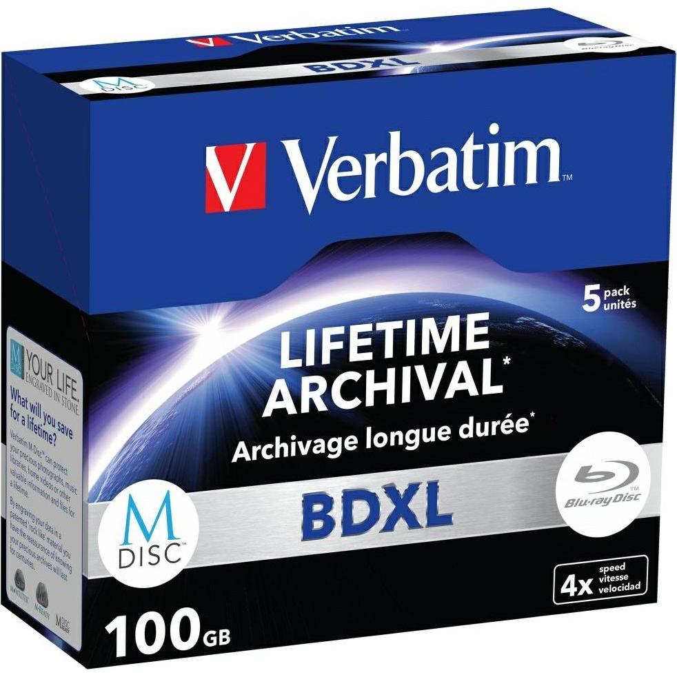 Verbatim Płyta BD-XL M-Disc 100GB 4X 5szt 43849 (5 x), Disco ottico