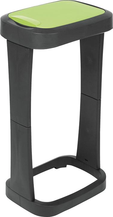 Rival Müllsackständer mit Schwingklappe anthrazit/grün 73x40x30cm (18.20 l)