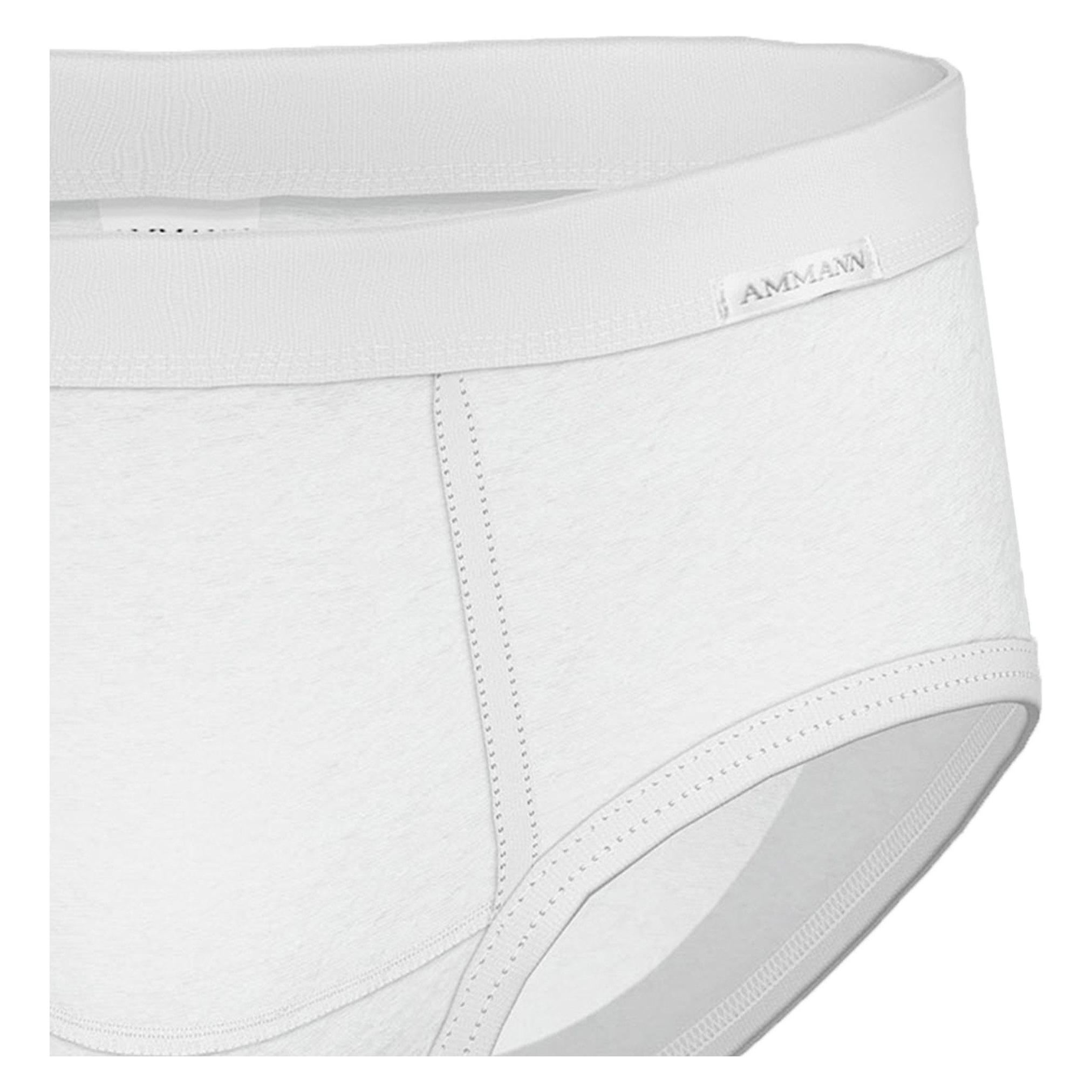 Ammann, Herren, Unterhosen, Slip Casual Bequem Sitzend Slips Feinripp, Weiss, (Xxl, 2er Pack)