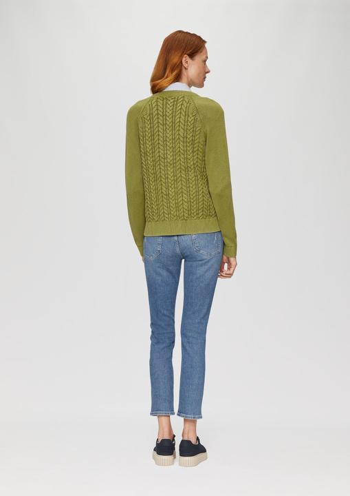 Produktbild s.Oliver Strickjacke Baumwollcardigan mit Zopfmuster (38)