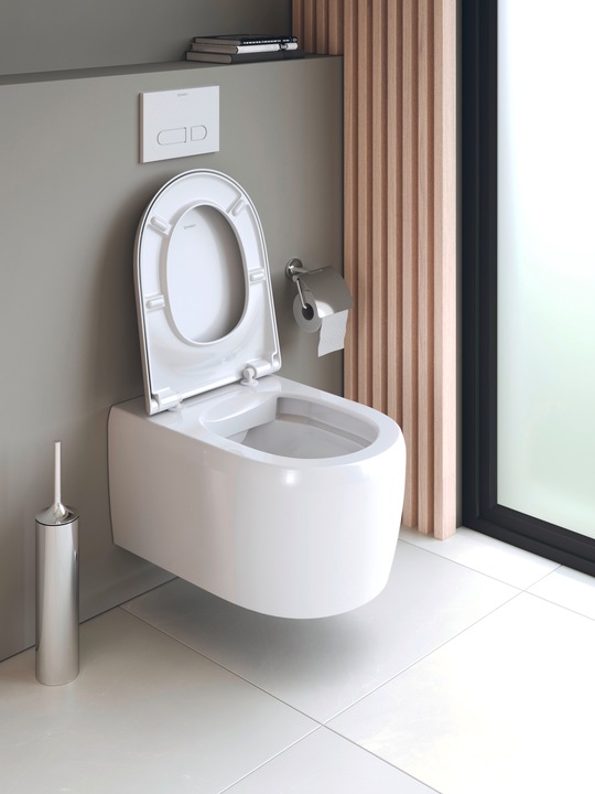 Produktbild Duravit Qatego Wand-WC, Tiefspüler, 385x570x360mm, Abgang waagerecht, rimless