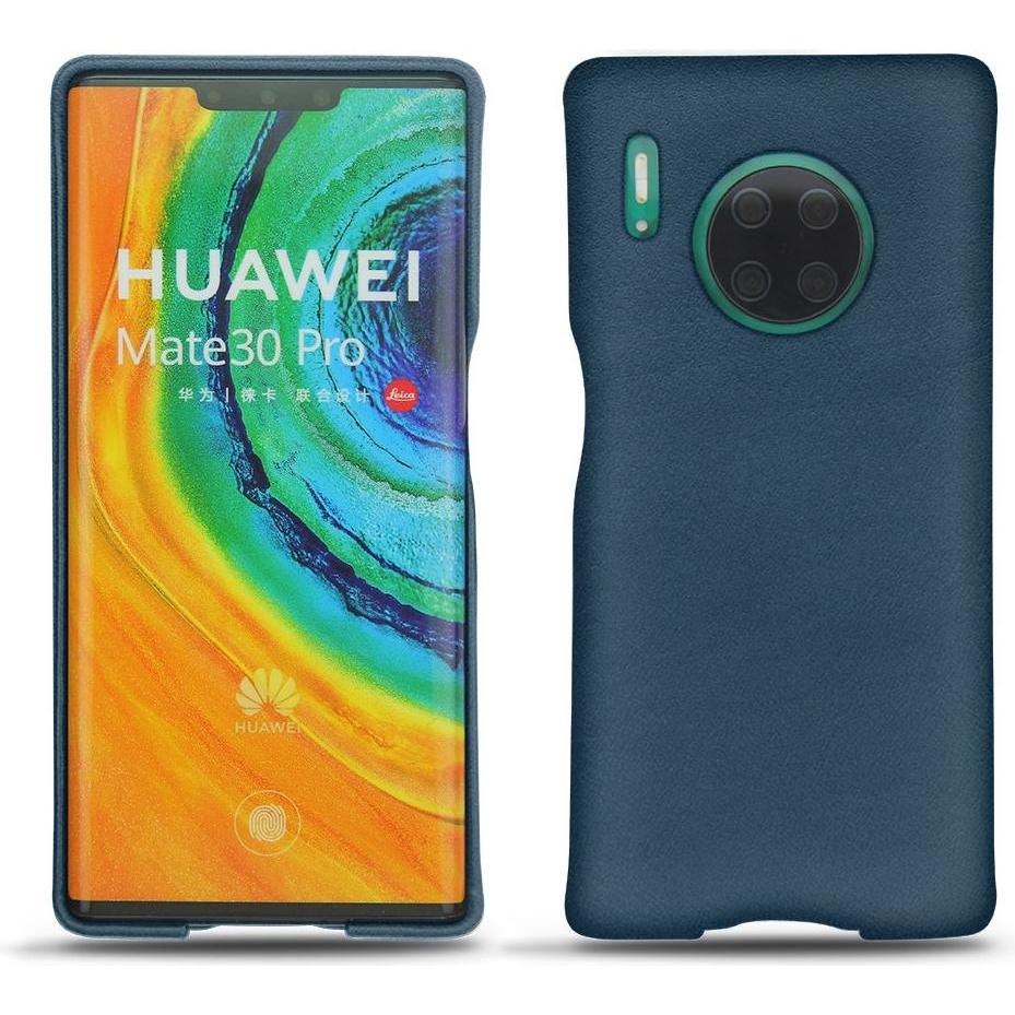 Noreve Lederschutzhülle (Huawei Mate 30 Pro), Smartphone Hülle, Blau