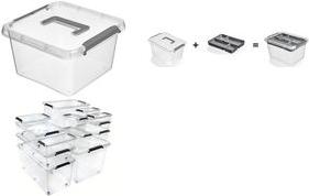 Produktbild keeeper Aufbewahrungsbox/Clipbox "larissa", 15,5 Liter natur-transparent, Deckel zuverlässig durch seitliche (15.50 l)