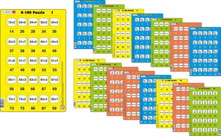 Larsen Puzzle - 0-100 Rechenpuzzles (16er-Set) (16 Teile)