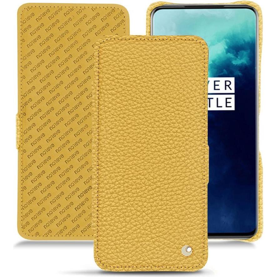 Noreve Lederschutzhülle horizontal (OnePlus 7T Pro), Smartphone Hülle, Orange