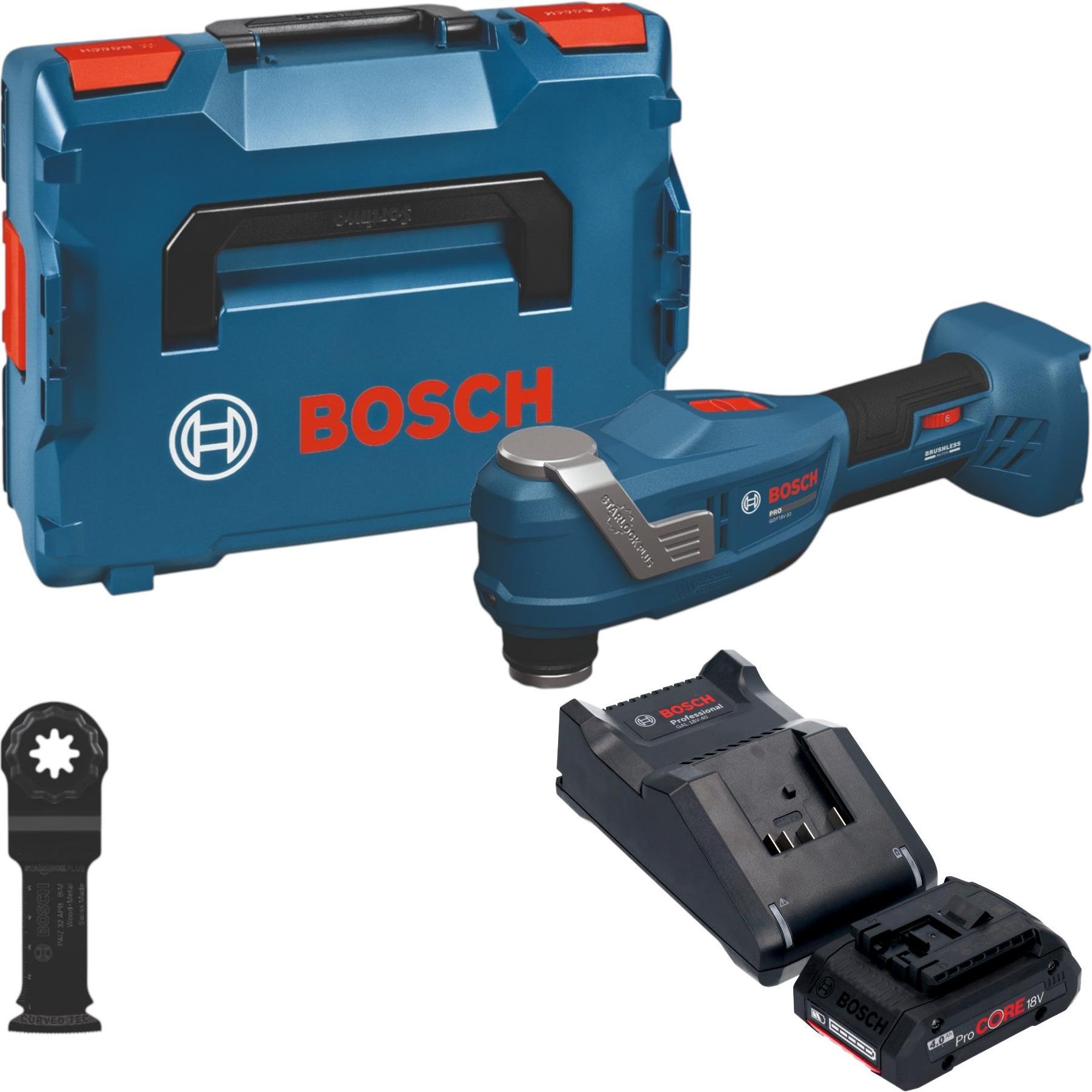 Bosch Professional, Elettroutensile multifunzionale, Utensile multifunzione a batteria Bosch GOP 18V-30 18 V Starlock Plus Brushless ( 06018G3001 ) +