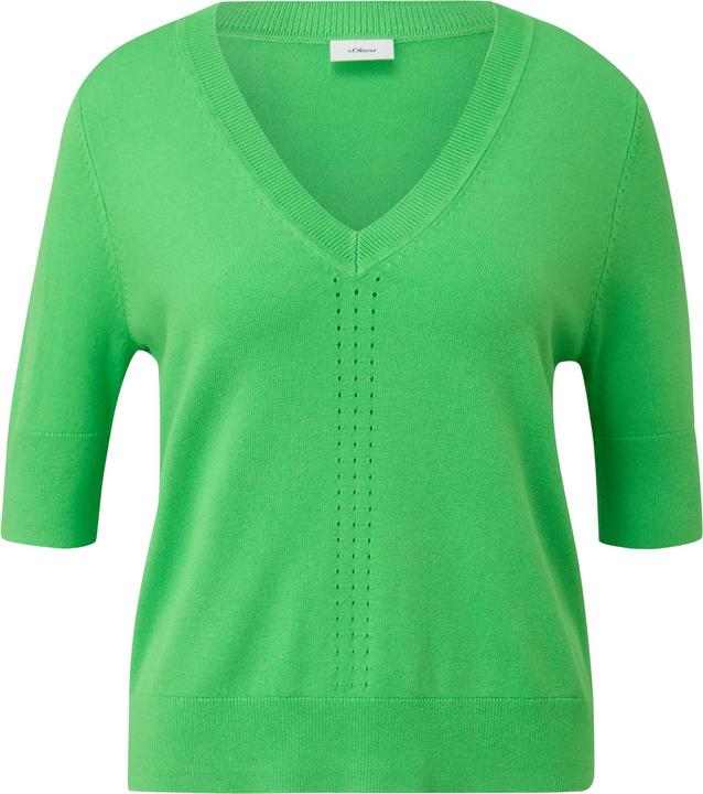 Actual product image s.Oliver Strickpullover Strickshirt mit Lochmuster (32)