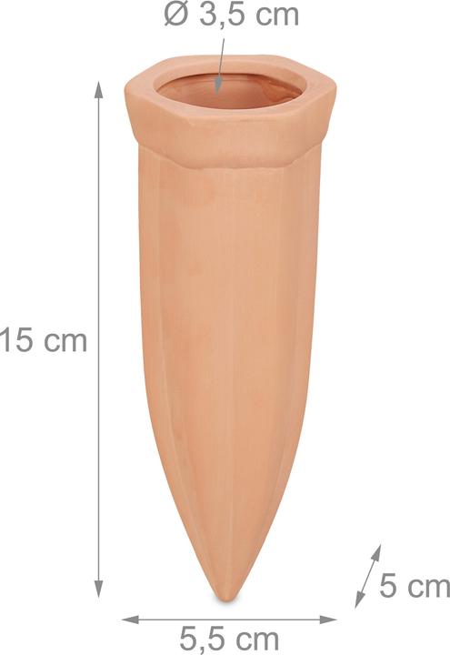 Image du produit Relaxdays 6x arrosages-terre-cuite (Cône d'argile)