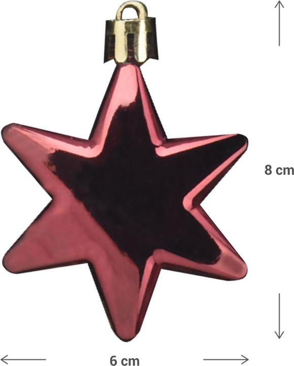 Produktbild H & S Collection Weihnachtskugeln "Stern",16 Stk. (16x)