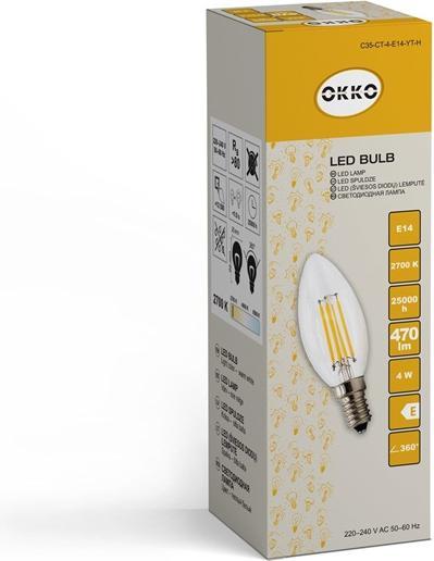 Immagine prodotto Okko LAMPADINA LED B35 4W E14 830 FL 350LM 15KH